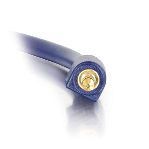 C2G 40600 Velocity 3.5mm M/M Stereo Audio Cable, Aux Cable, Blue (1.5 Feet, 0.45 Meters)