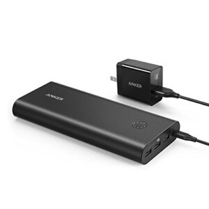 anker powercore+ 26800, premium portable charger, high capacity 26800mah external battery with qualcomm quick charge 3.0 (in- and output), includes powerport+ 1 wall charger