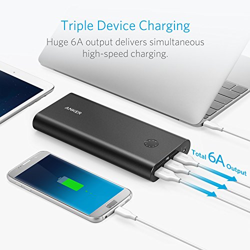 Anker PowerCore+ 26800, Premium Portable Charger, High Capacity 26800mAh External Battery with Qualcomm Quick Charge 3.0 (in- and Output), Includes PowerPort+ 1 Wall Charger