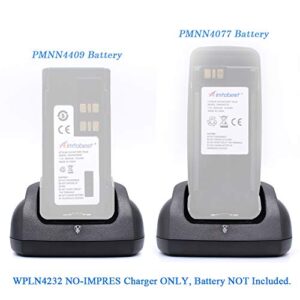 WPLN4232 NO-IMPRES Single Unit Charger Compatible for Motorola XPR7550 XPR6550 XPR6350 XPR3500 XPR3300e XPR7350e XPR7550e XPR7580e APX4000 APX1000 XiR P8268 Radio WPLN4226 WPLN4226A