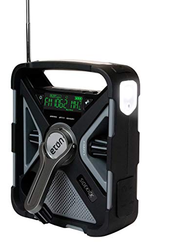 Eton - Sidekick, Ultimate Camping AM/FM/NOAA Radio with S.A.M.E Technology, Solar Powered, Battery Powered, Bluetooth, Rechargeable, LED Flashlight, Phone Charger, Commitment to Preparedness