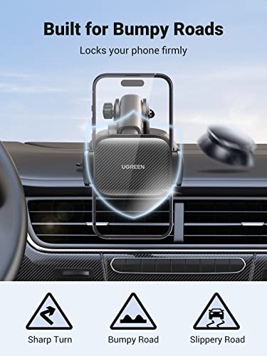 UGREEN Car Phone Holder Mount Suction Cup Windshield Window Dashboard Cell Phone Holder Universal Compatible with iPhone 14 13 Pro Max, iPhone 12 11 Plus SE XS XR 8 7 6 6S Smartphone Car Accessories