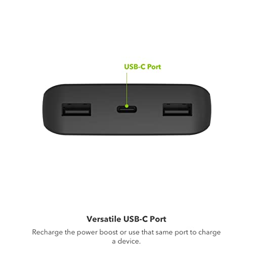 mophie Power Boost XL (20K)- Black - PowerStation containing Large Internal Battery and Versatile USB-C Port