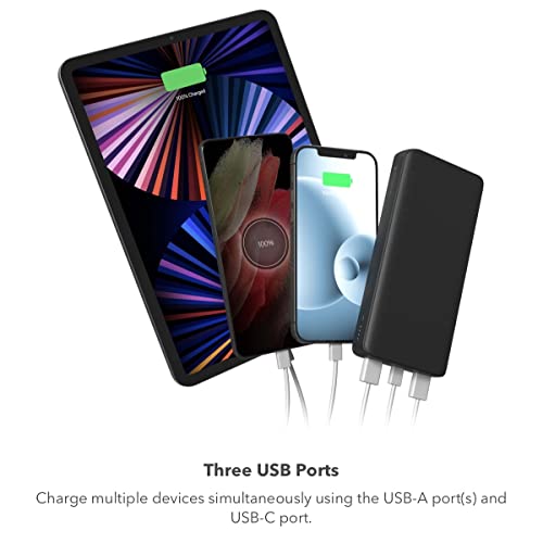 mophie Power Boost XL (20K)- Black - PowerStation containing Large Internal Battery and Versatile USB-C Port