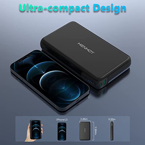 Portable Charger, HenHot 30000mAh Laptop Power Bank, 100W Dual Fast Charging Battery Pack Portable Phone Charger, Compatible with iPhone 14/13/Pro max, MacBook, Switch, Steam Deck, Galaxy,Google Pixel