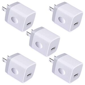 single port usb charger, uorme 1a 5v wall plug usb power adapter 5 pack for phone 14 pro max/13/12/11/x/8/7/6s/6plus/6,samsung galaxy s23 ultra/a14/a13/s22/s20 ultra/s10/s9 edge note 20,htc,nexus,moto