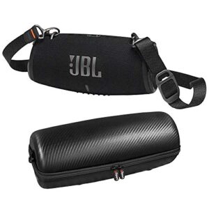 jbl xtreme 3 waterproof bluetooth speaker bundle with gsport carbon fiber case and shoulder strap (black)
