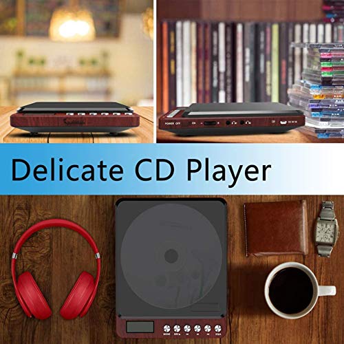 Portable CD Player with Headphones, Monodeal CW605 Compact Design CD Player with LCD Disply, Anti-Skip Personal CD Player for Car, Rechargeable CD Player for Music Audiobook Listening