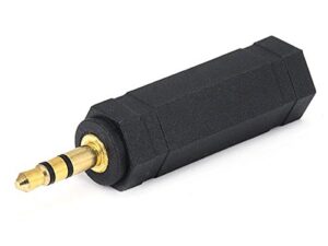 monoprice 3.5mm stereo plug to 6.35mm (1/4 inch) stereo jack adaptor – gold plated