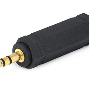 Monoprice 3.5mm Stereo Plug to 6.35mm (1/4 Inch) Stereo Jack Adaptor - Gold Plated