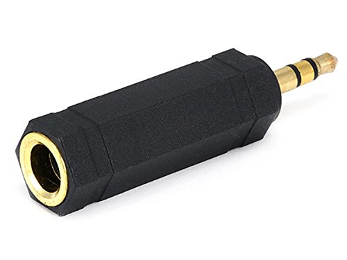 Monoprice 3.5mm Stereo Plug to 6.35mm (1/4 Inch) Stereo Jack Adaptor - Gold Plated