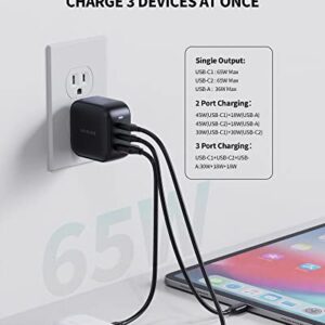 LULULOOK 65/66W USB C Charger, Type C PPS PD Fast Gan Charger Multiport USB C Power Adapter for MacBook Pro/Air, iPad Pro, iPhone Samsung Galaxy S22 Ultra, Surface pro, Dell XPS 13