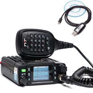 tyt th-8600 dual band mini mobile transceiver ip67 waterproof car radio 2m/70cm 25w amateur two way radio w/cable