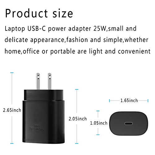 2 Pack 25W USB C Wall Charger,Super Fast Charger Block and 5FT USB-C Charger Cable Fast Charging for Samsung Galaxy S22/S22 Ultra/S22+/S21/S21Ultra/S21+/S20/S20Ultra/Note20/Note 20Ultra/Note10+