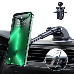 andobil [Bumps Friendly Magnetic Phone Holder for Car, [Super Strong Magnet] Universal Dashboard Windshield Car Mount Magnet Compatible with iPhone 13 12 Pro Max 11 XR Samsung S22 S21 All