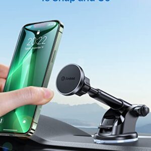 andobil [Bumps Friendly Magnetic Phone Holder for Car, [Super Strong Magnet] Universal Dashboard Windshield Car Mount Magnet Compatible with iPhone 13 12 Pro Max 11 XR Samsung S22 S21 All