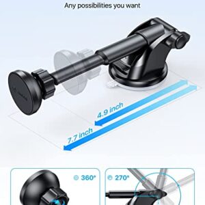 andobil [Bumps Friendly Magnetic Phone Holder for Car, [Super Strong Magnet] Universal Dashboard Windshield Car Mount Magnet Compatible with iPhone 13 12 Pro Max 11 XR Samsung S22 S21 All