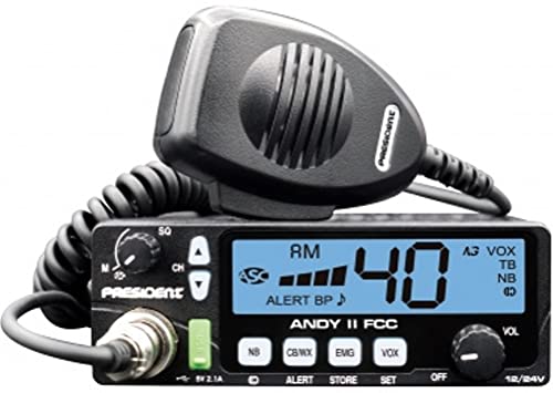 President Electronics ANDYII Cb Radio 12/24v 7clr Disp Usb Compact