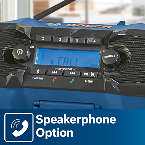 BOSCH GPB18V-2CN 18V Compact Jobsite Radio with Bluetooth® 5.0 , Black