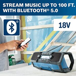 BOSCH GPB18V-2CN 18V Compact Jobsite Radio with Bluetooth® 5.0 , Black