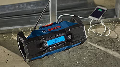 BOSCH GPB18V-2CN 18V Compact Jobsite Radio with Bluetooth® 5.0 , Black