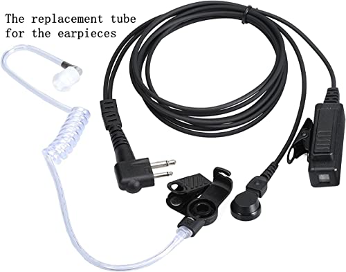 KCTIN Replacement Acoustic Coil Tube for Motorola Baofeng Kenwood Walkie Talkie Earpieces and Two Way Radios Headset (10 Packs)