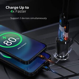 Nulaxy Bluetooth FM Transmitter for Car, Car Bluetooth Adapter W Air Vent Clip, Car Radio Bluetooth Hand-Free Call, QC3.0 Fast Charge, Noise Cancellation with Big Mic & Bass Boost, TF Card/AUX-KM21