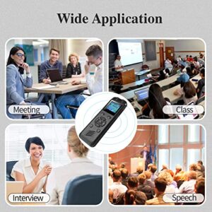 Hubotowin Digital Voice Recorder 16GB Voice Activated Recorder Audio Recorder for Lectures.Meeting.Interview.Tape Recorder with Playback.Recording Device Portable MP3.A-B Function and Variable Speed