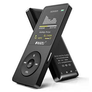 MP3 Player with Bluetooth 5.0, RUIZU 8GB Music Player for Kids, Digital Audio Players, MP3 Player with FM Radio, Voice Recorder, Video Play, E-Book, 80 Hours Playback, Expandable Up to 128GB, Black