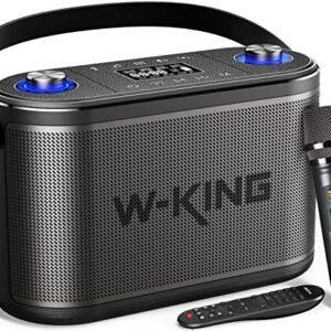 W-KING 120W RMS-150W Peak Portable Bluetooth Speaker Loud, 2.1 Stereo 3-Way Large Party Outdoor Wireless Speaker w/Bass&Treble Adjust/Guitar&MIC Port/UHF Microphone/Accompaniment/REC/Live/HP Monitor