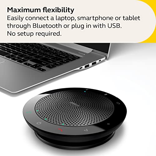 Jabra Connect 4s Portable Speakerphone — Portable Speaker with Bluetooth and USB Connection, Amazing Audio for Music and Crystal-Clear Calls, Perfect for Flexible Working — No Setup Required