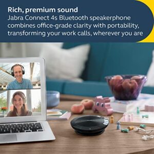 Jabra Connect 4s Portable Speakerphone — Portable Speaker with Bluetooth and USB Connection, Amazing Audio for Music and Crystal-Clear Calls, Perfect for Flexible Working — No Setup Required