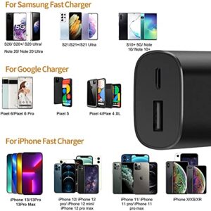 USB C Wall Charger,25W Super Fast Charger Dual Port Fast Charging for Samsung Galaxy S22/S21/S20 Ultra/ S21/S21Ultra/S21+/S20/S20Ultra/Note20/Note 20Ultra/Note 10/Note10+/Z Fold 3/Z Flip 3