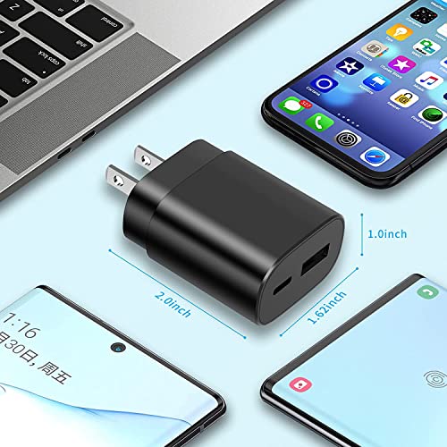 USB C Wall Charger,25W Super Fast Charger Dual Port Fast Charging for Samsung Galaxy S22/S21/S20 Ultra/ S21/S21Ultra/S21+/S20/S20Ultra/Note20/Note 20Ultra/Note 10/Note10+/Z Fold 3/Z Flip 3