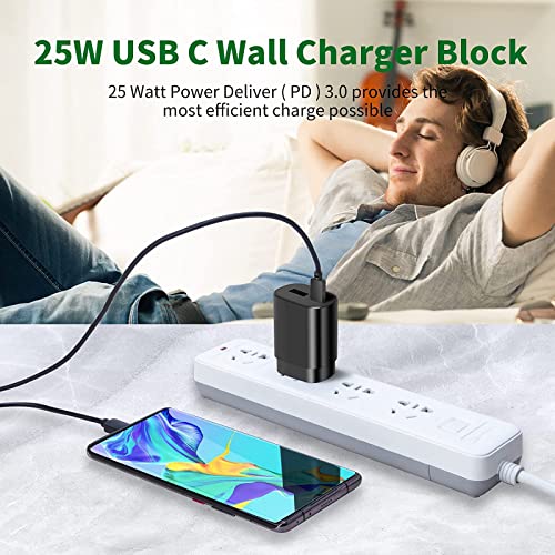 USB C Wall Charger,25W Super Fast Charger Dual Port Fast Charging for Samsung Galaxy S22/S21/S20 Ultra/ S21/S21Ultra/S21+/S20/S20Ultra/Note20/Note 20Ultra/Note 10/Note10+/Z Fold 3/Z Flip 3