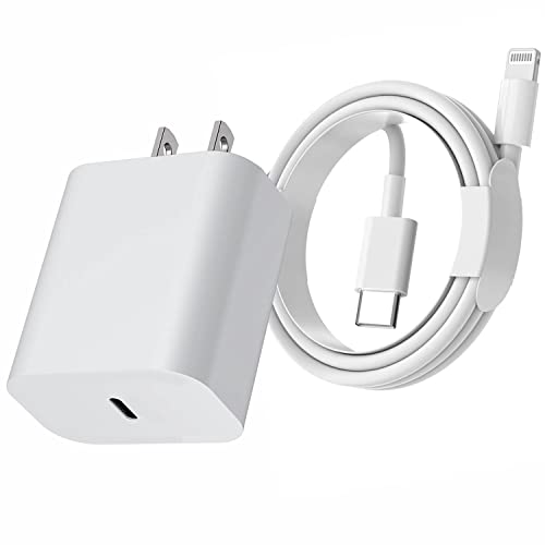 iPhone 12 13 14 Fast Charger, [Apple MFi Certified] 20W USB C Fast Charger Block with 6.6FT Type-C to Lightning Cable, Super Fast Charging Compatible with iPhone 14/13 Pro/12 Pro Max/11/Xs Max/XR/X/8P