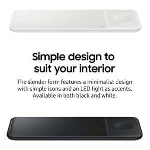 Samsung Electronics Wireless Charger Trio, Qi Compatible - Charge up to 3 Devices at Once - for Galaxy Phones, Buds, Watches, and Apple iPhone Devices, White (US Version)