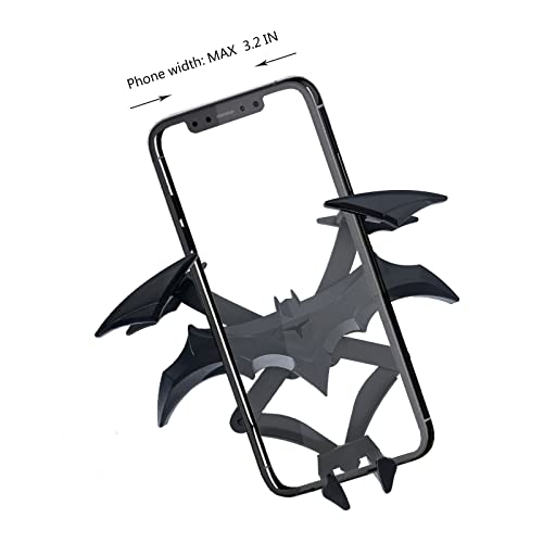 livin Bat Phone Stand Holder for Desk, Cell Phone Holder for Men Gifts Car Gift for Him Bat Decorations Collectibles for Room,Gravity Automatic Locking Hands Free Compatible with All Mobile Phone