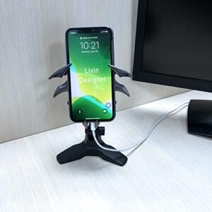 livin Bat Phone Stand Holder for Desk, Cell Phone Holder for Men Gifts Car Gift for Him Bat Decorations Collectibles for Room,Gravity Automatic Locking Hands Free Compatible with All Mobile Phone