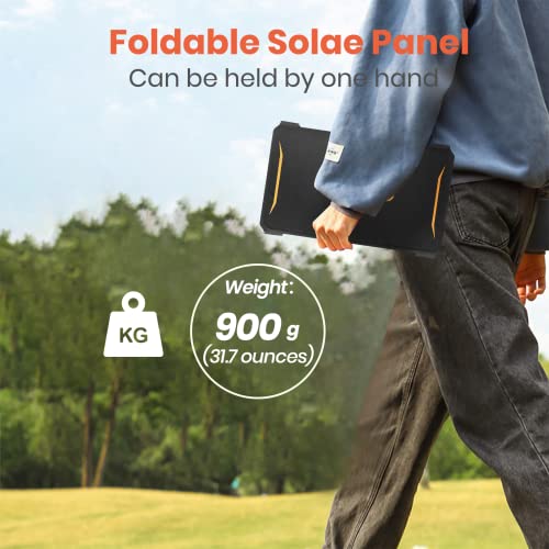 FlexSolar 30W Portable Solar Panel,ETFE Foldable Solar Panel Charger with QC3.0 (18W), DC Port,IP67 Waterproof Monocrystalline Outdoor Solar Panel for Camping Samsung Galaxy Cell Phone 12/11/XS