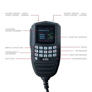 BTECH GMRS-20V2 20W 200 Fully Customizable Channels Mobile GMRS Two-Way Radio. IP67 Submersible Waterproof, Repeater Compatible, Dual Band Scanning (VHF/UHF), FM, & NOAA Weather Broadcast Receiver
