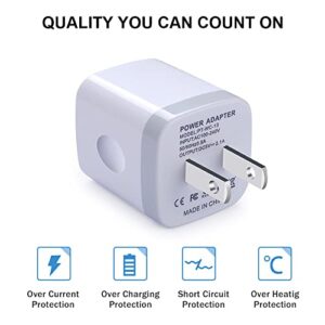 Fast Charging Block,GiGreen 5Pack Dual Port USB Outlet Plug 2.1A USB Wall Charger Power Cubes Compatible iPhone 14/13 Pro Max/12/11/XS/8/SE,Samsung A14/A13 5G/S23/S21 FE/A23/A53/S22/S20/S10,Pixel 7/6a