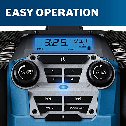 BOSCH GPB18V-5CN 18V Jobsite Radio with Bluetooth® 5.0 and Power Station , Black