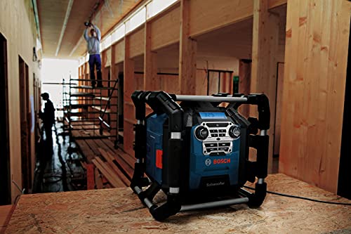 BOSCH GPB18V-5CN 18V Jobsite Radio with Bluetooth® 5.0 and Power Station , Black