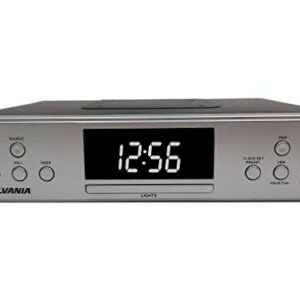 PROSCAN Under Cabinet Clock Radio, Music System with Bluetooth Streaming and FM Radio