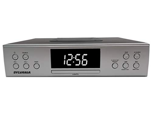 PROSCAN Under Cabinet Clock Radio, Music System with Bluetooth Streaming and FM Radio