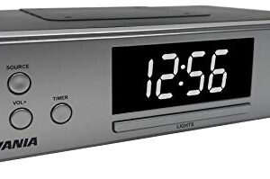 PROSCAN Under Cabinet Clock Radio, Music System with Bluetooth Streaming and FM Radio