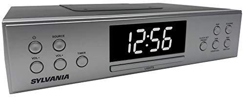 PROSCAN Under Cabinet Clock Radio, Music System with Bluetooth Streaming and FM Radio