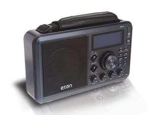 eton – elite field am/fm/shortwave desktop radio with bluetooth, mineral grey, 2-band, bluetooth ready, lcd display, headphone jack, strong anti-interference, 50 station memory
