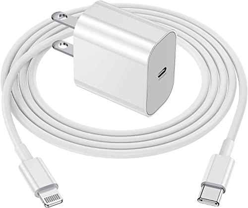 for iPhone14 13Fast Charger, Usbc Apple 20w Power Adapter Cube Fast Charging Block,USB-C Wall Plug Box+【Apple MFI Certified】 USB C Lightning Cable Cord 10ft for iPhone14/13 Pro/12 Mini/12 Pro Max/11